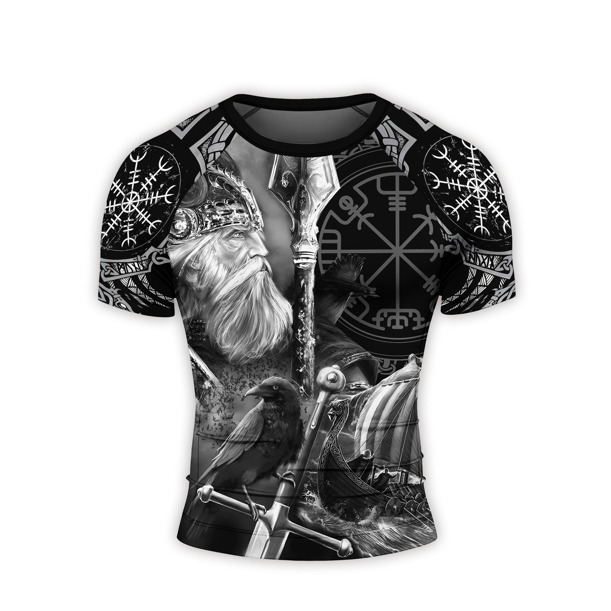 Odin Viking Symbol Men's Short Sleeve Rash Guard