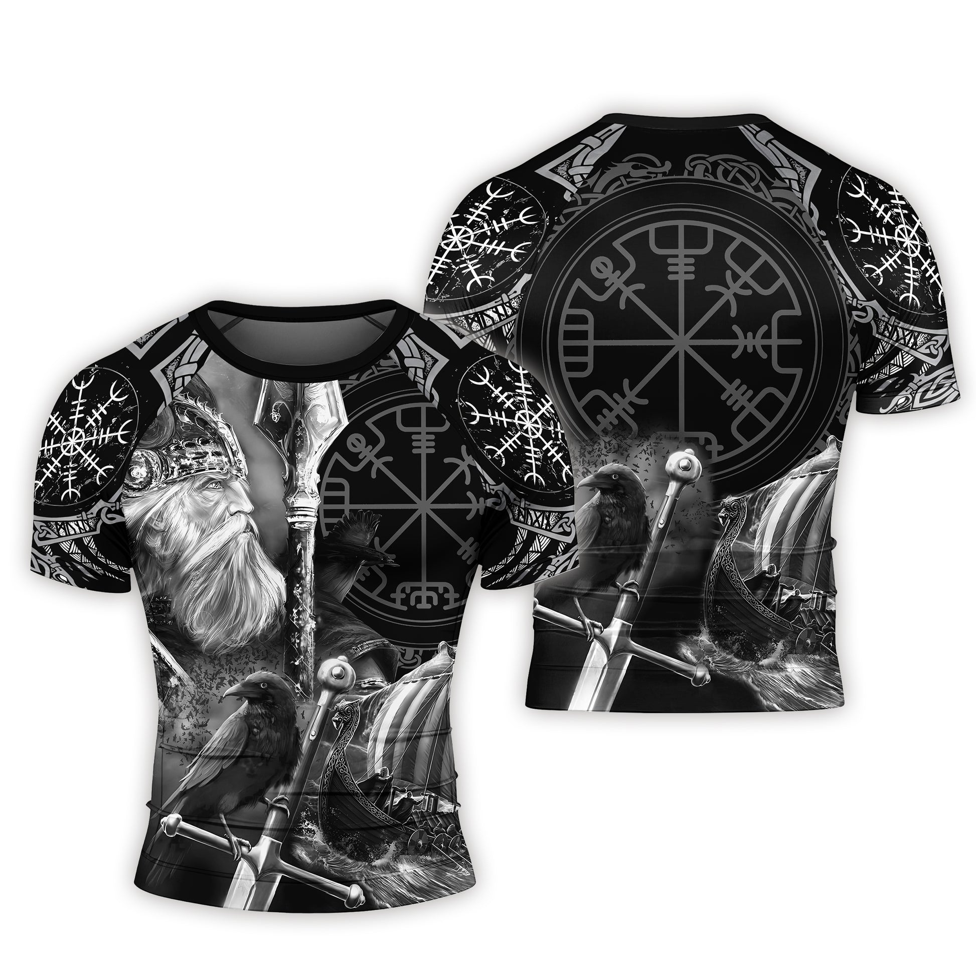 Odin Viking Symbol Men's Short Sleeve Rash Guard