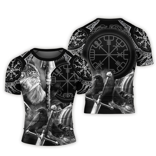 Odin Viking Symbol Men's Short Sleeve Rash Guard