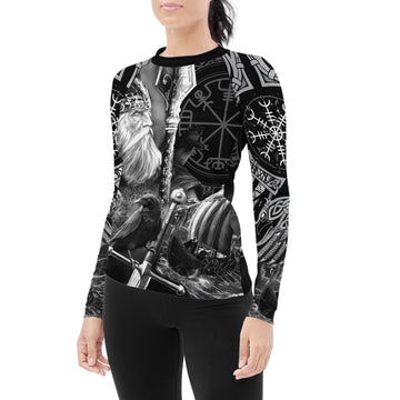 Odin Viking Symbol Women's Long Sleeve Rash Guard