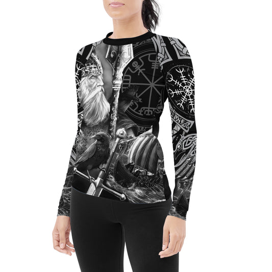 Odin Viking Symbol Women's Long Sleeve Rash Guard