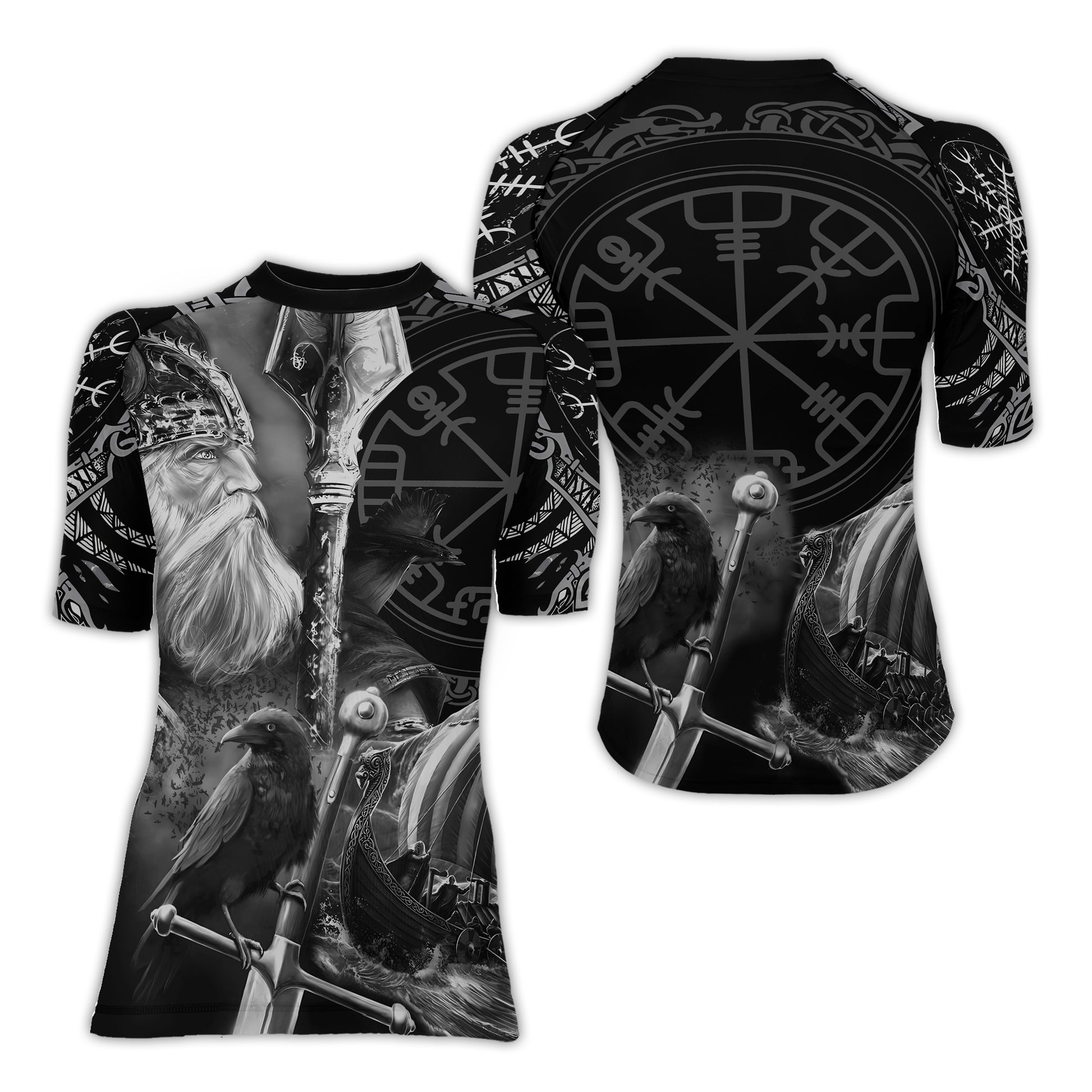 Odin Viking Symbol Women's Short Sleeve Rash Guard