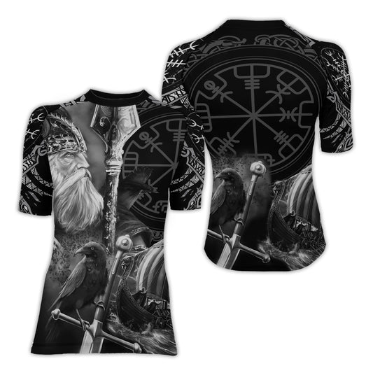 Odin Viking Symbol Women's Short Sleeve Rash Guard