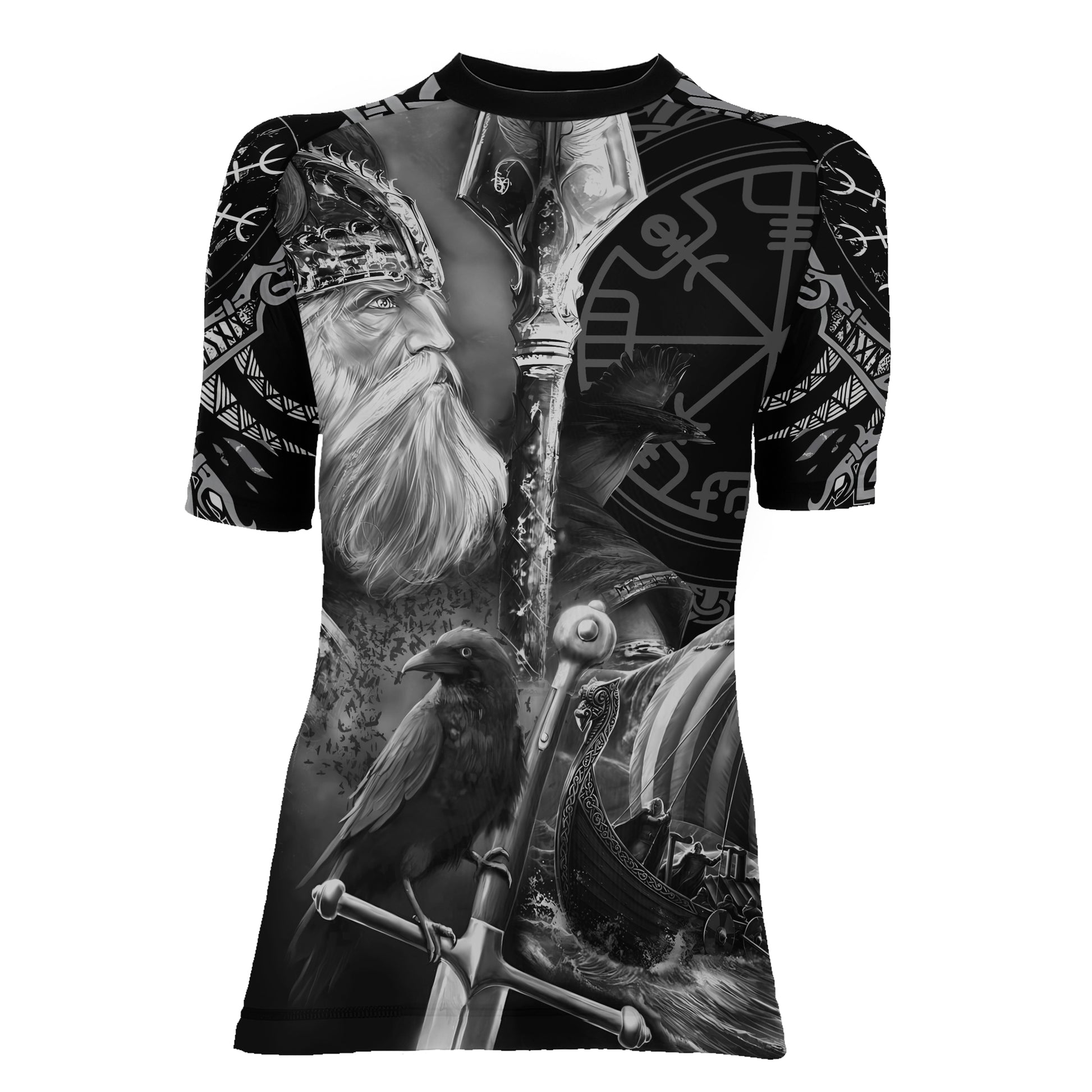 Odin Viking Symbol Women's Short Sleeve Rash Guard
