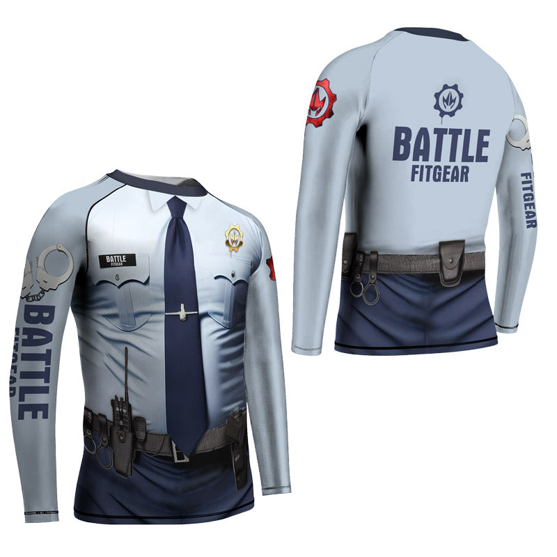 Officer Fighter Kids Rash Guard