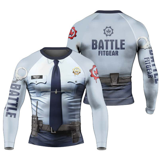 Officer Fighter Men's Long Sleeve Rash Guard