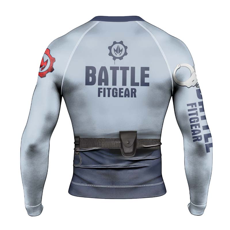 Officer Fighter Men's Long Sleeve Rash Guard