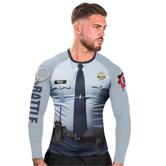 Officer Fighter Men's Long Sleeve Rash Guard