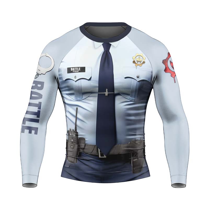 Officer Fighter Men's Long Sleeve Rash Guard