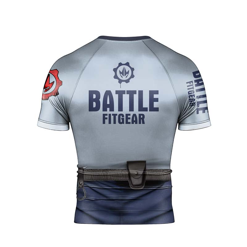 Officer Fighter Men's Short Sleeve Rash Guard