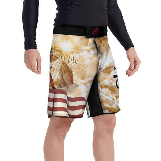 One Nation Under God Fight Shorts - BattleFitGear