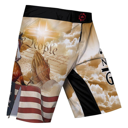 One Nation Under God Fight Shorts - BattleFitGear