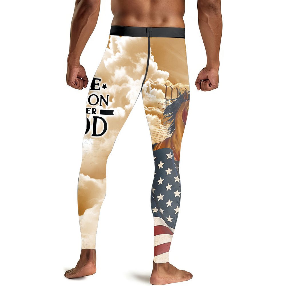 One Nation Under God Men's Compression Leggings - BattleFitGear