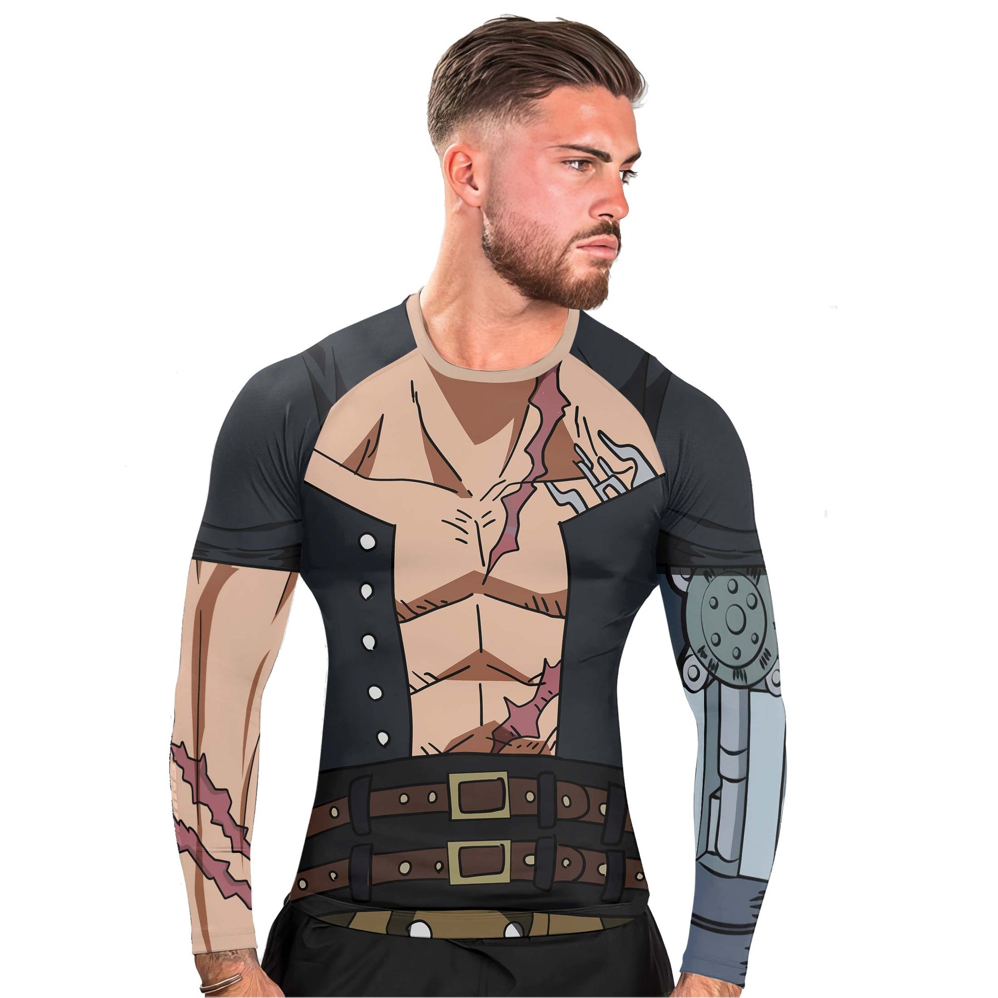 One Piece Eustass Kid Men's Long Sleeve Rash Guard