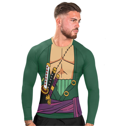 One Piece Zoro Timeskip Men's Long Sleeve Rash Guard