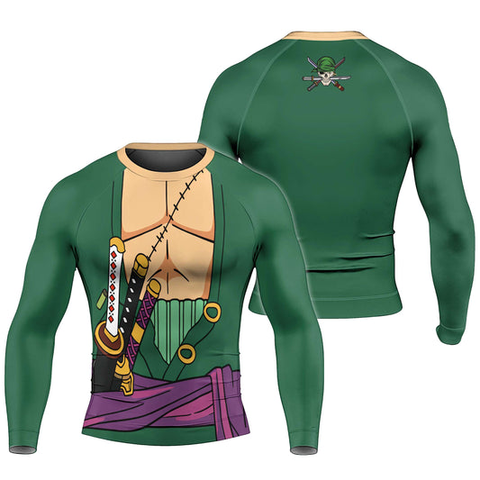 One Piece Zoro Timeskip Men's Long Sleeve Rash Guard