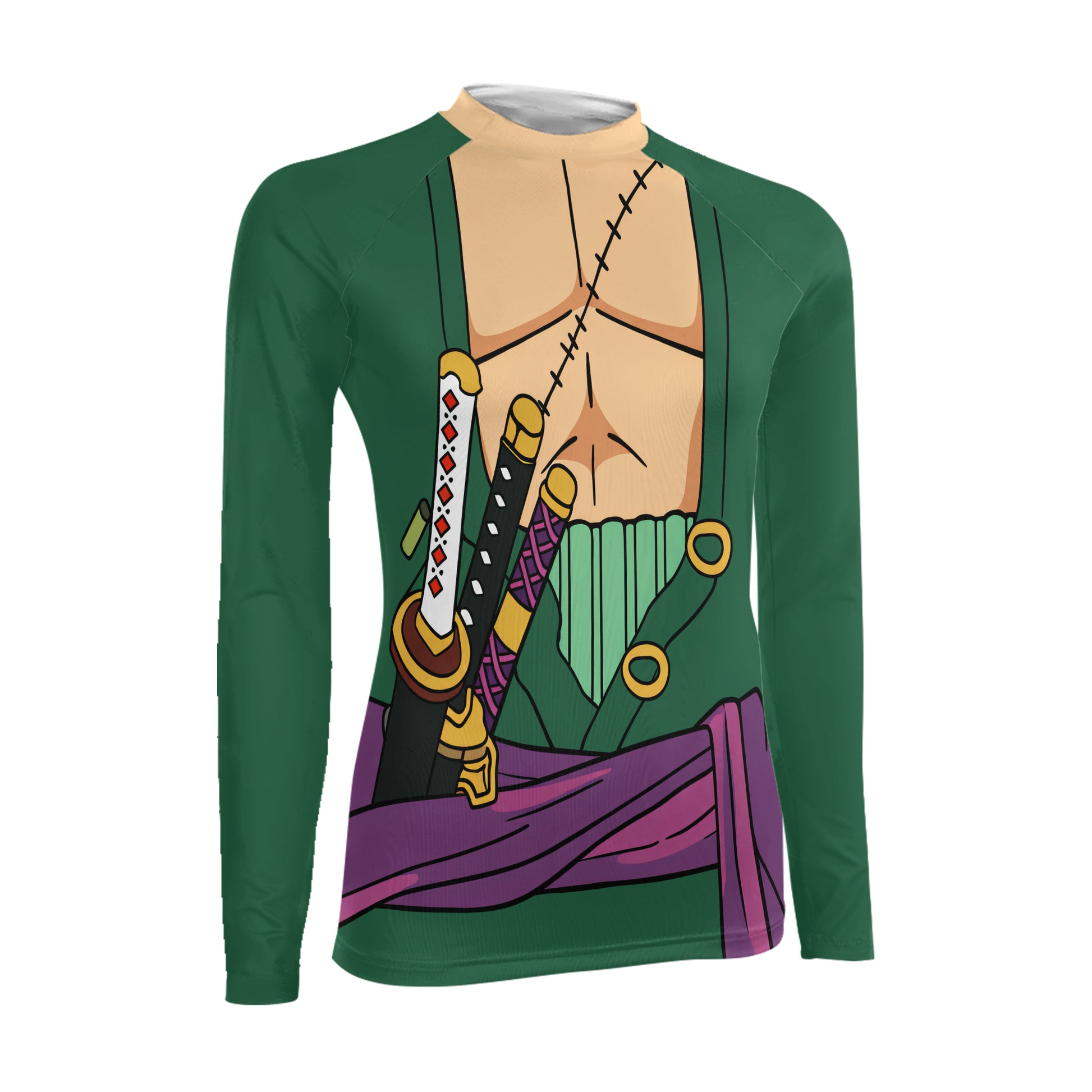 One Piece Zoro Timeskip Women's Long Sleeve Rash Guard