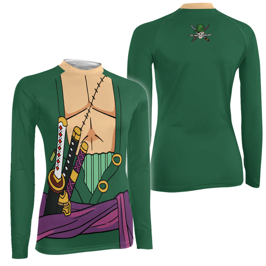 One Piece Zoro Timeskip Women's Long Sleeve Rash Guard