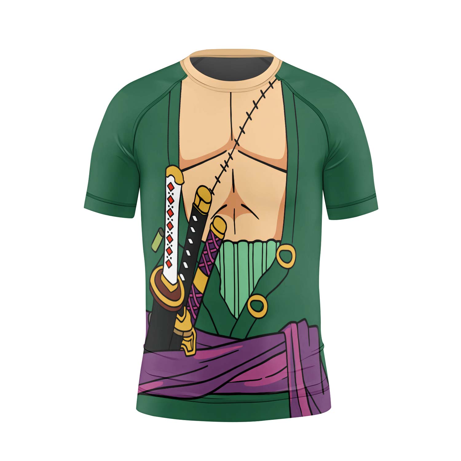 One Piece Zoro Timeskip Kids Rash Guard