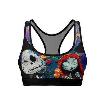 Oogie Boogie Christmas Women's Padded Sports Bra