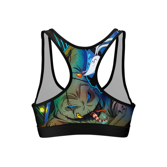 Oogie Boogie Christmas Women's Padded Sports Bra