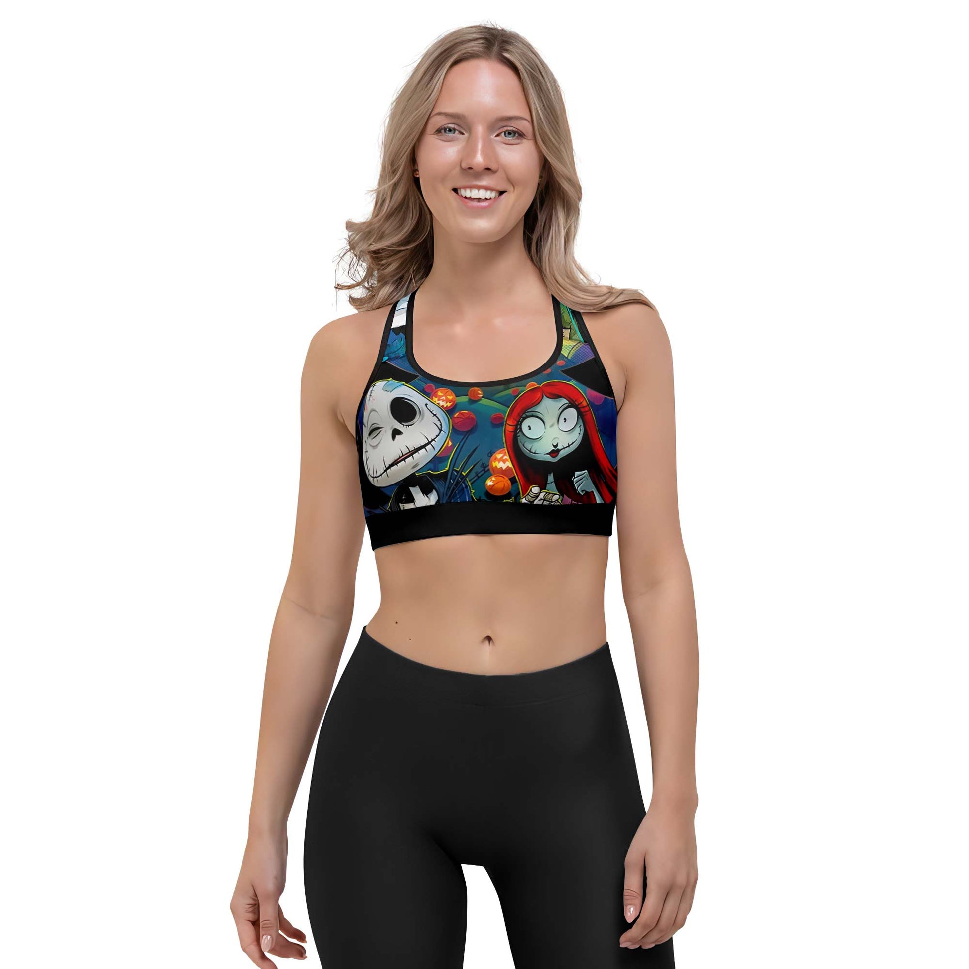 Oogie Boogie Christmas Women's Padded Sports Bra