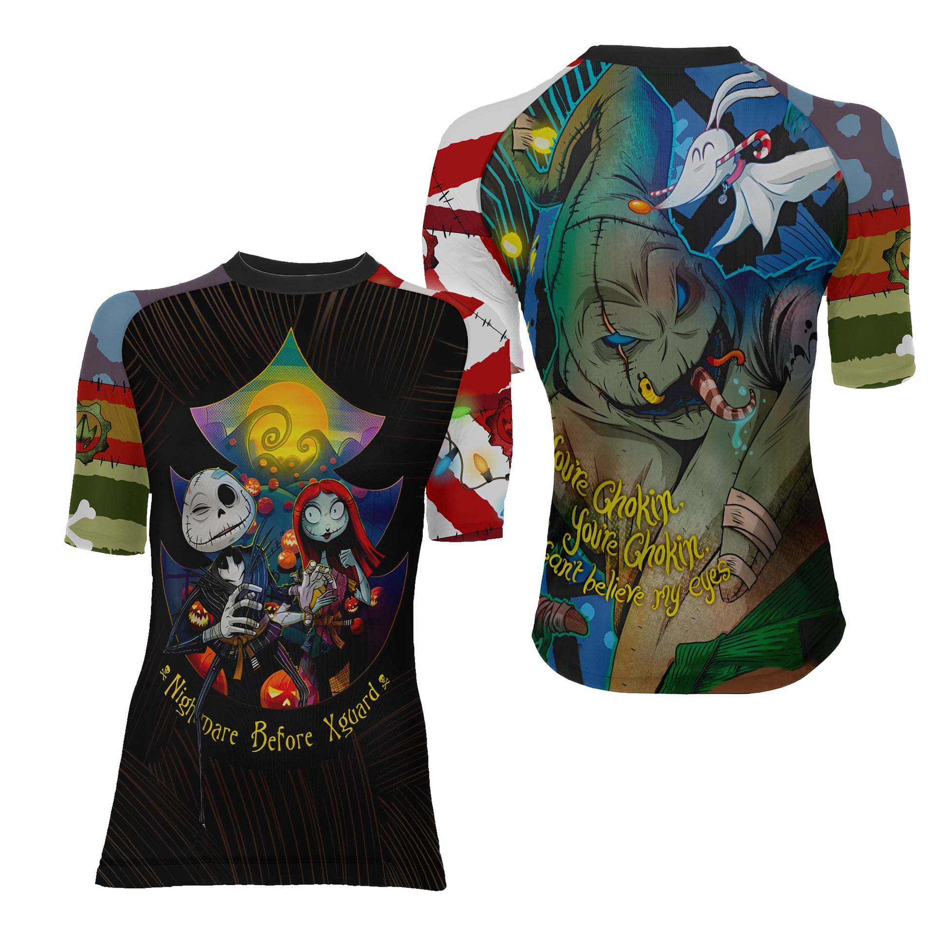 Oogie Boogie Christmas Women's Short Sleeve Rash Guard