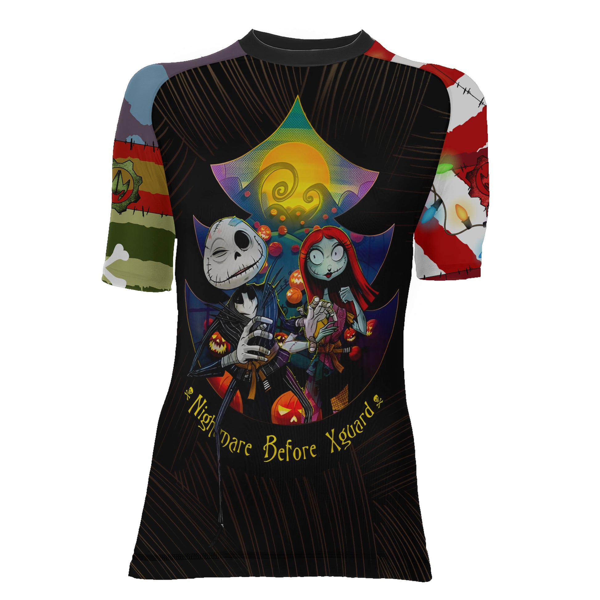 Oogie Boogie Christmas Women's Short Sleeve Rash Guard