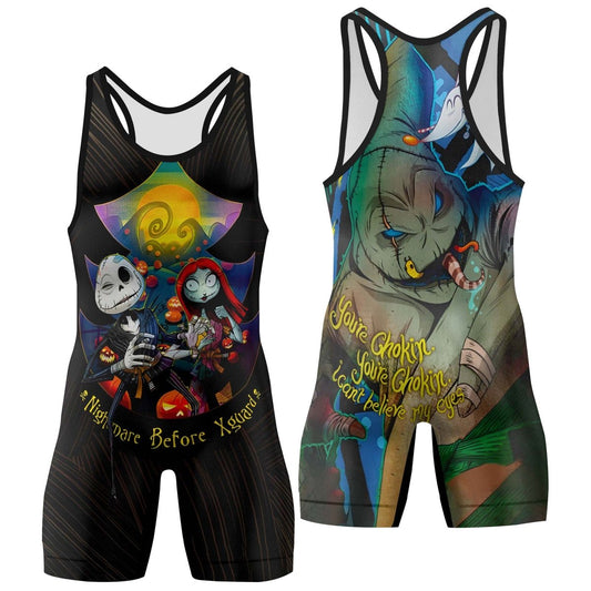 Oogie Boogie Christmas Wrestling Singlets - BattleFitGear