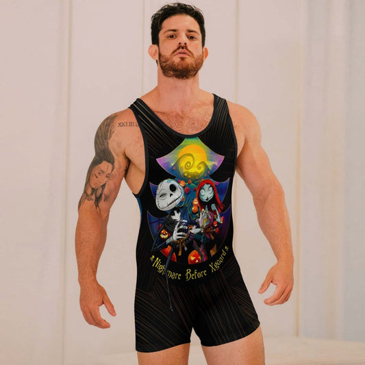 Oogie Boogie Christmas Wrestling Singlets - BattleFitGear