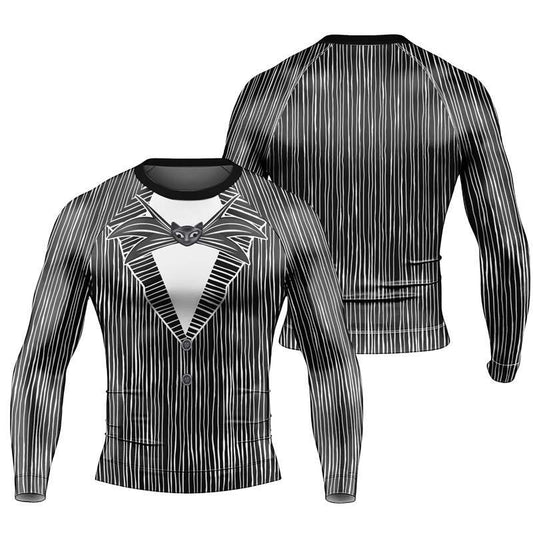 Outfit Jack Skellington Men's Long Sleeve Rash Guard Outfit Jack Skellington Men's Long Sleeve Rash Guard