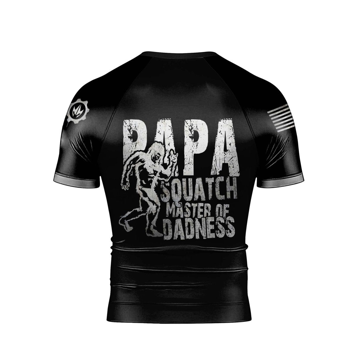 Papa Squatch Master Men's Short Sleeve Rash Guard - BattleFitGear