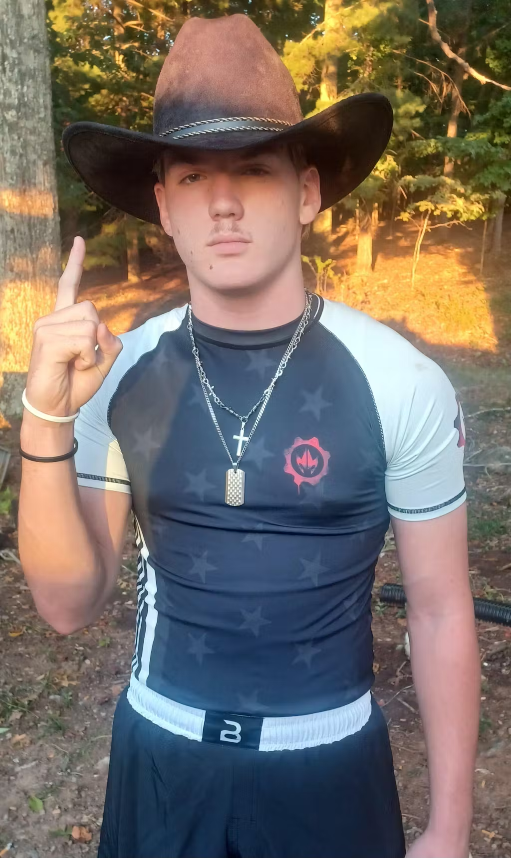 Personalized American Flag Black Short Sleeve Rash Guard