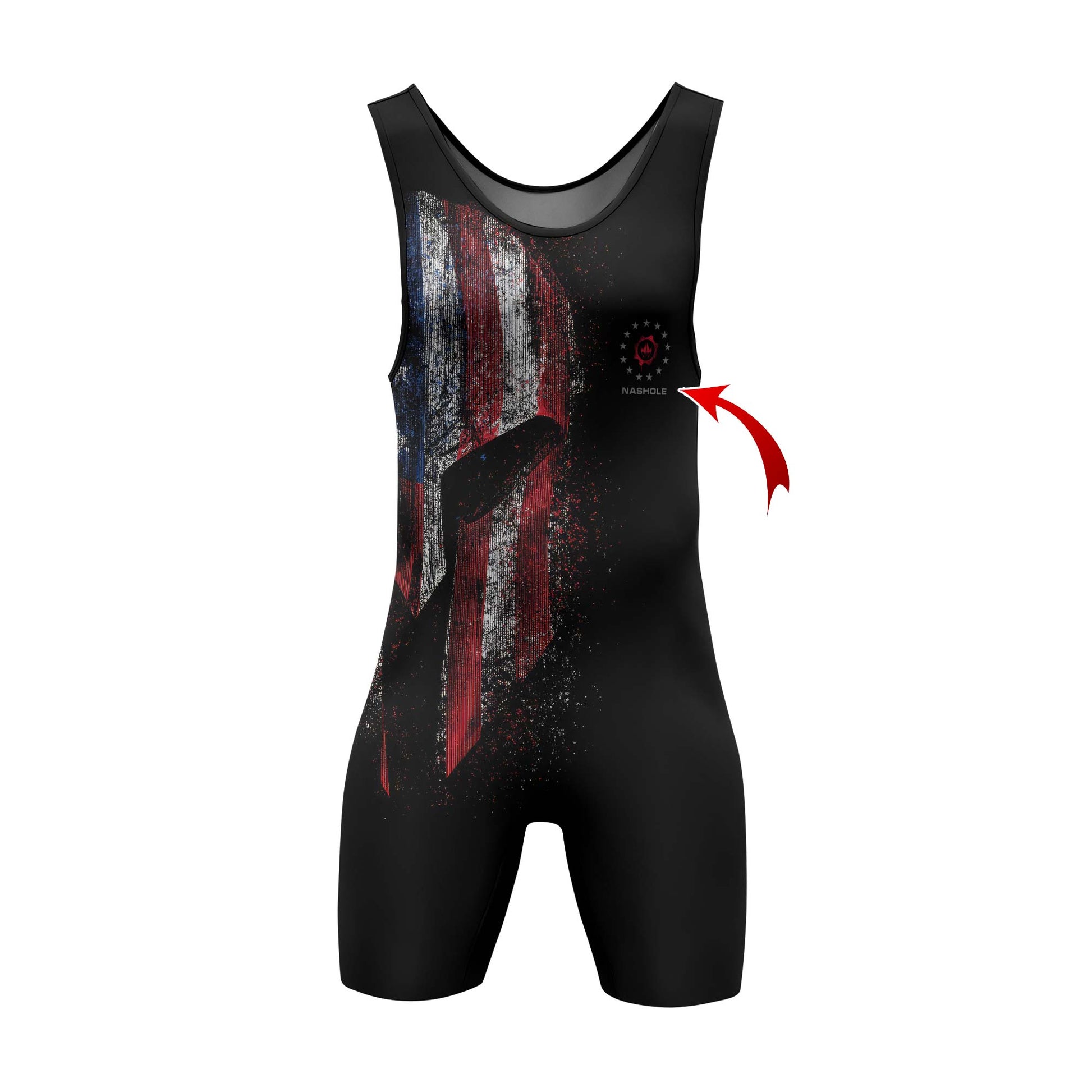 Personalized American Jiu Jitsu Grunge Wrestling Singlets