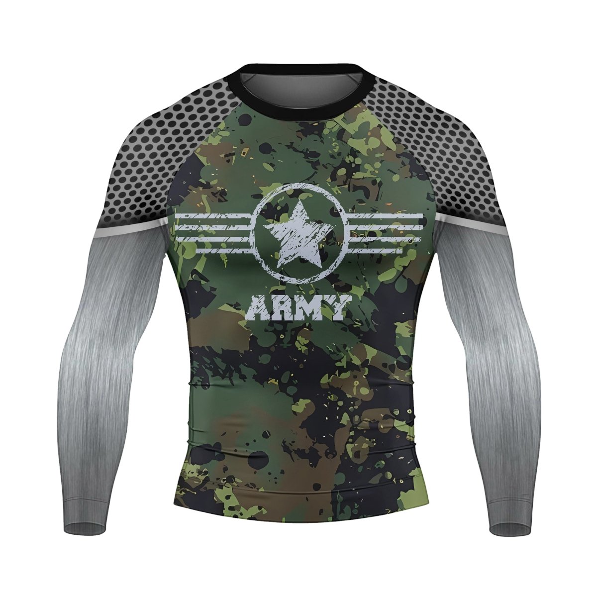 Personalized Jungle Army Men's Long Sleeve Rash Guard - BattleFitGear