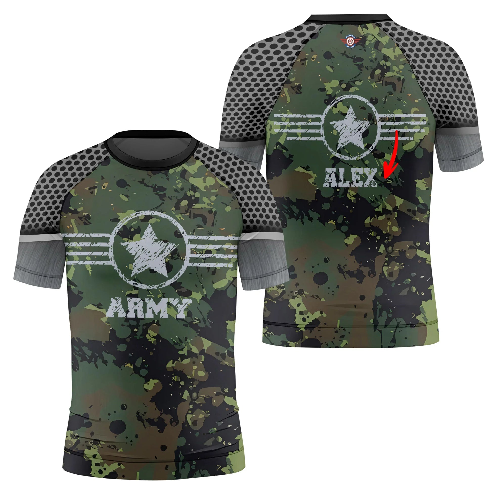 Personalized Jungle Army Kids Rash Guard