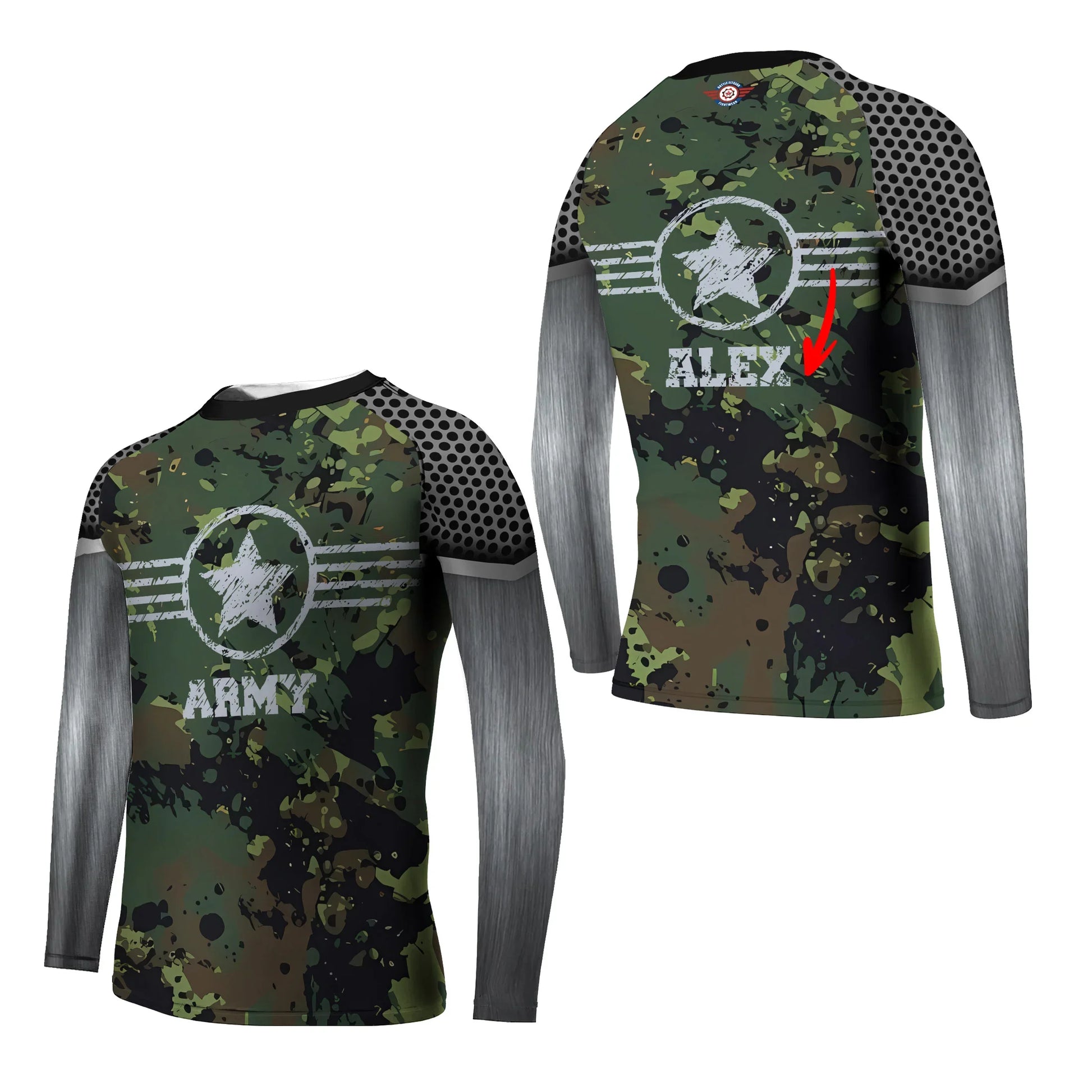 Personalized Jungle Army Kids Rash Guard