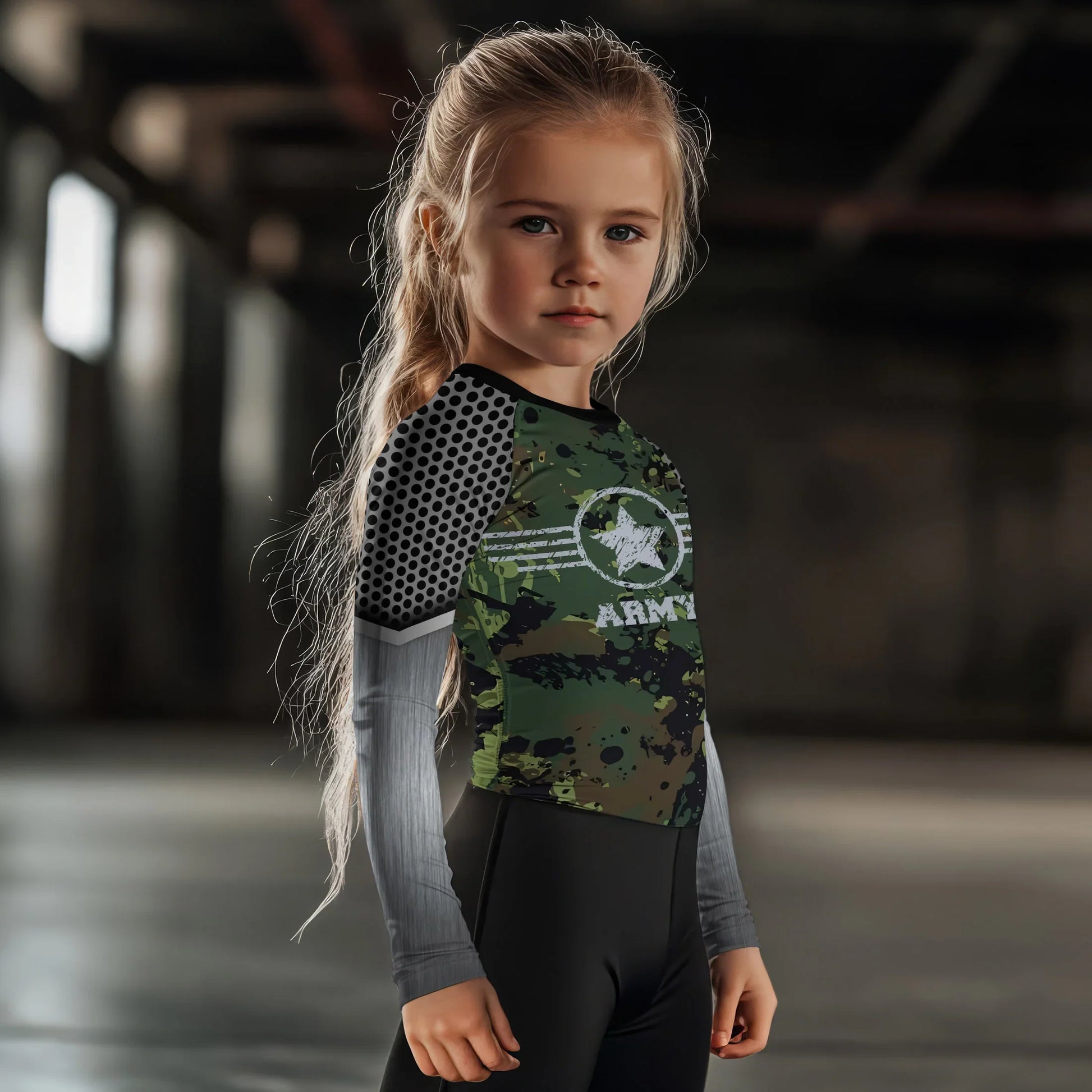 Personalized Jungle Army Kids Rash Guard