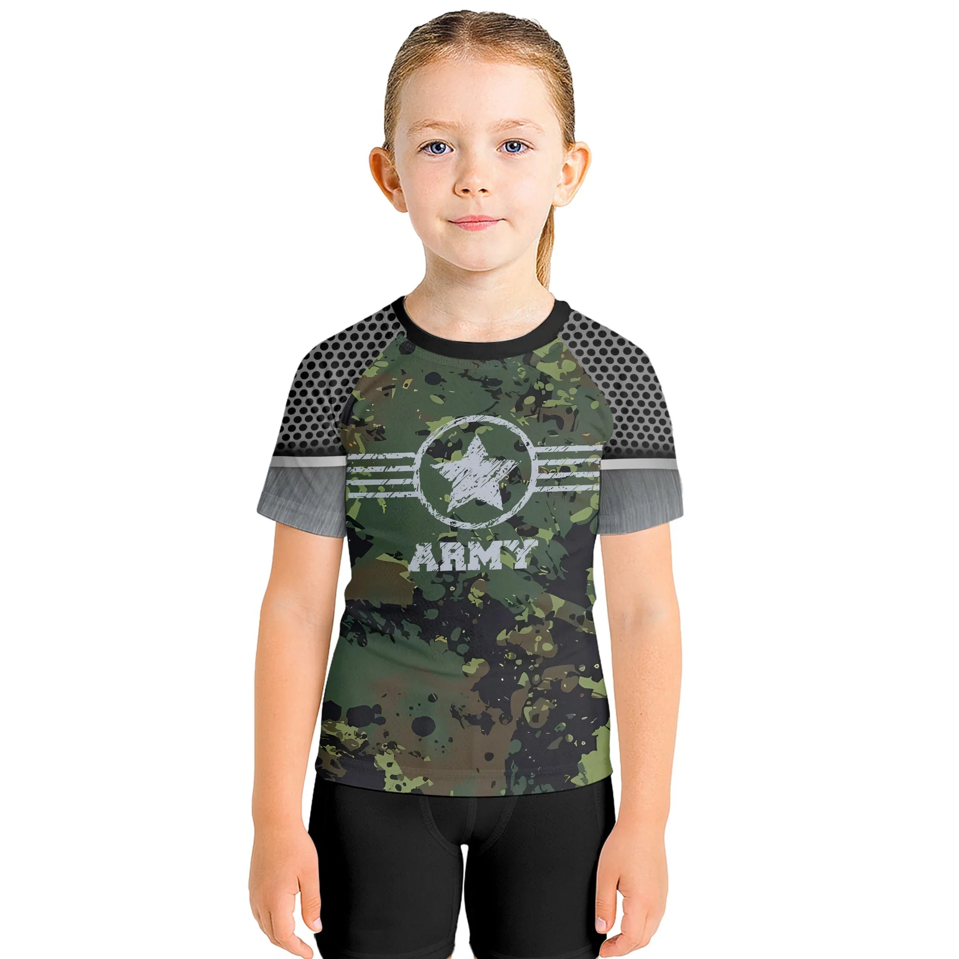 Personalized Jungle Army Kids Rash Guard