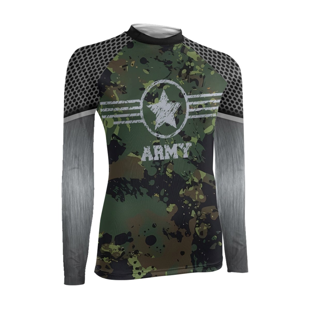 Personalized Jungle Army Women's Long Sleeve Rash Guard - BattleFitGear