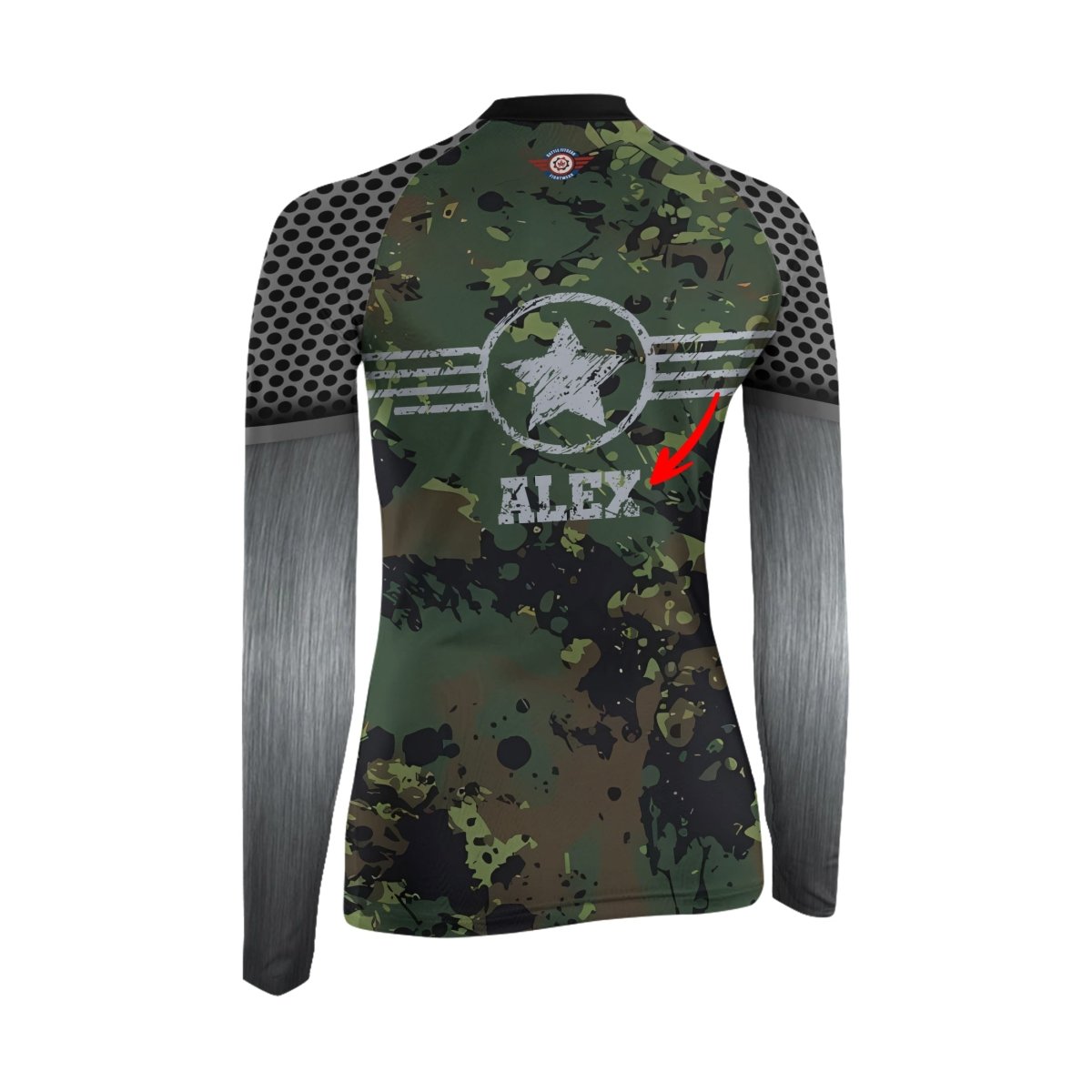 Personalized Jungle Army Women's Long Sleeve Rash Guard - BattleFitGear