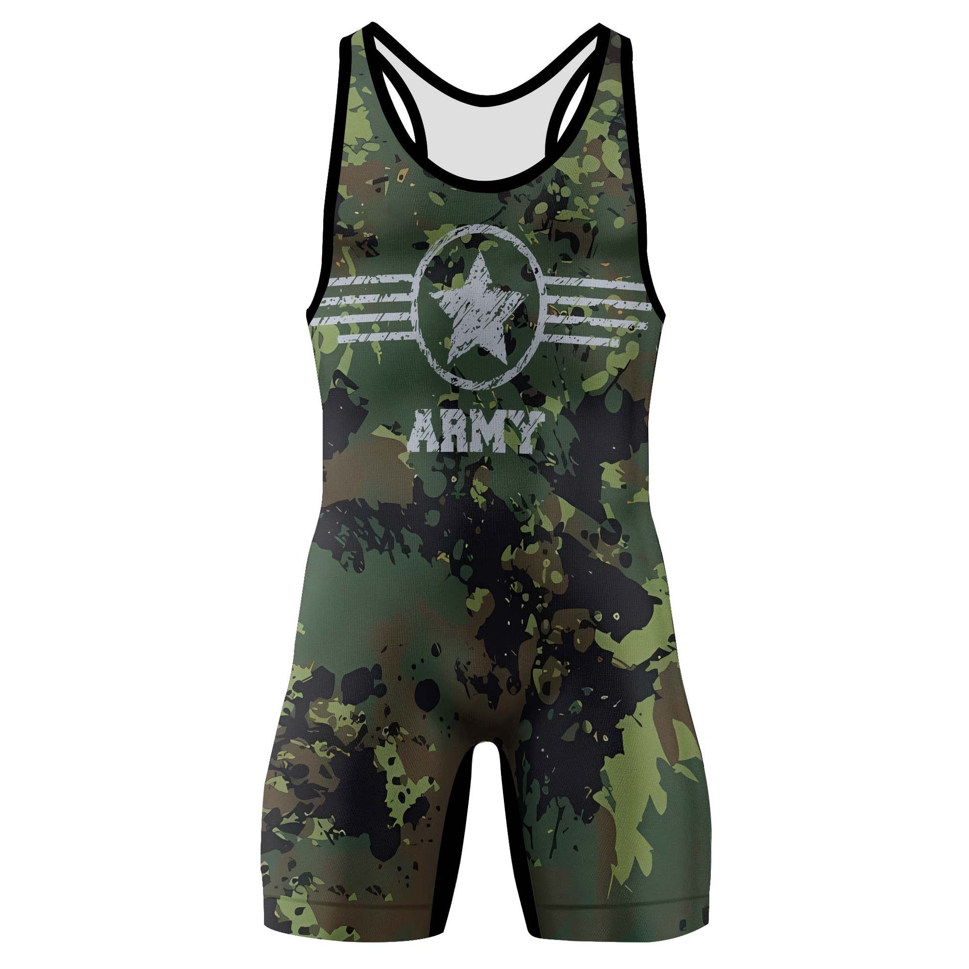 Personalized Jungle Army Wrestling Singlets