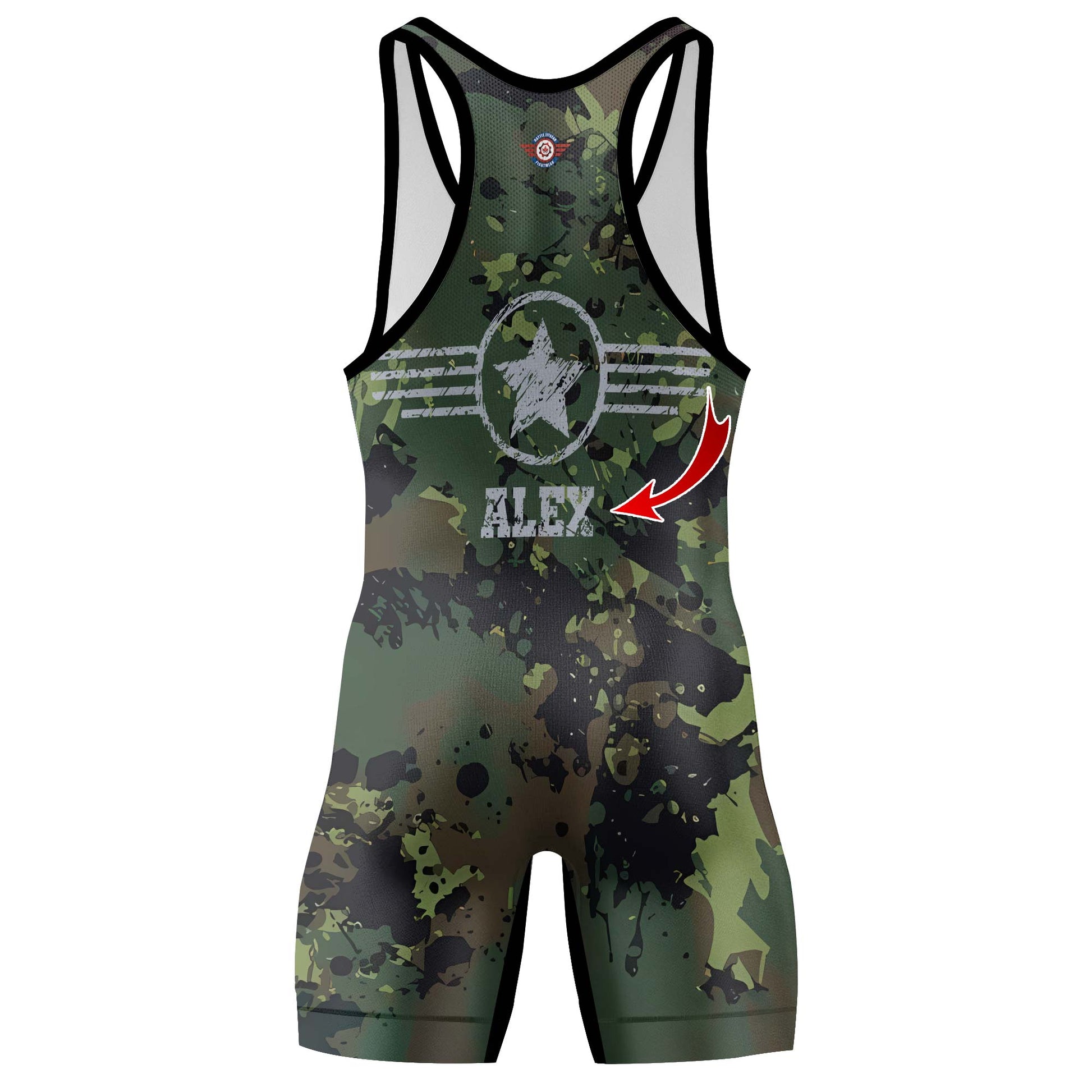 Personalized Jungle Army Wrestling Singlets