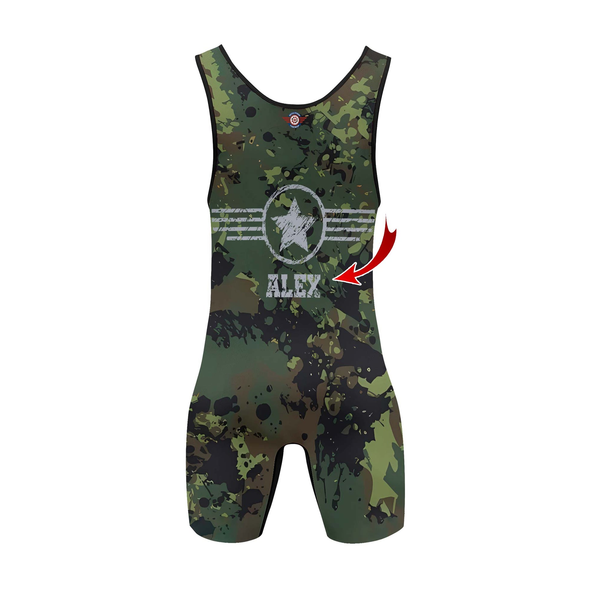 Personalized Jungle Army Wrestling Singlets