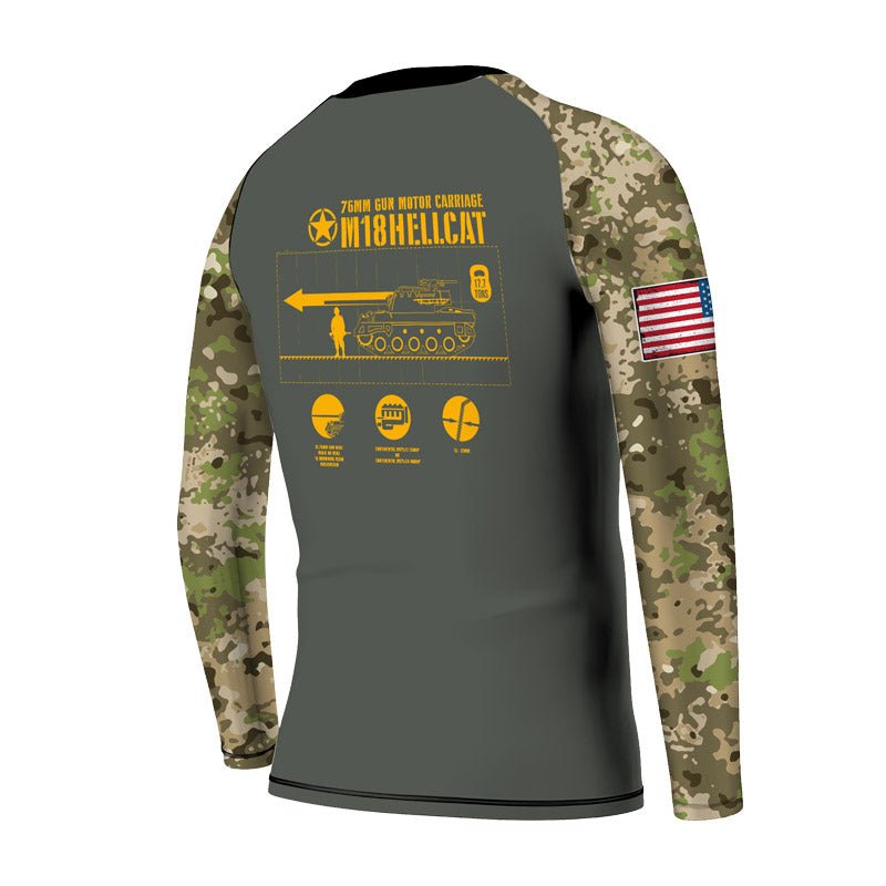 Personalized M18 Hellcat Tank Kids Rash Guard - BattleFitGear