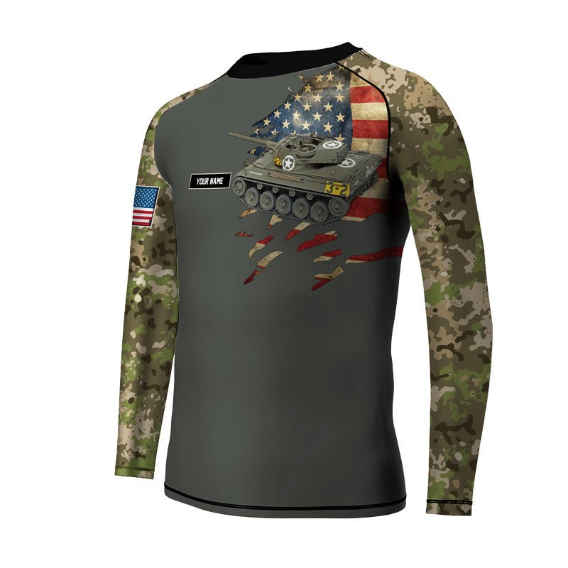 Personalized M18 Hellcat Tank Kids Rash Guard - BattleFitGear