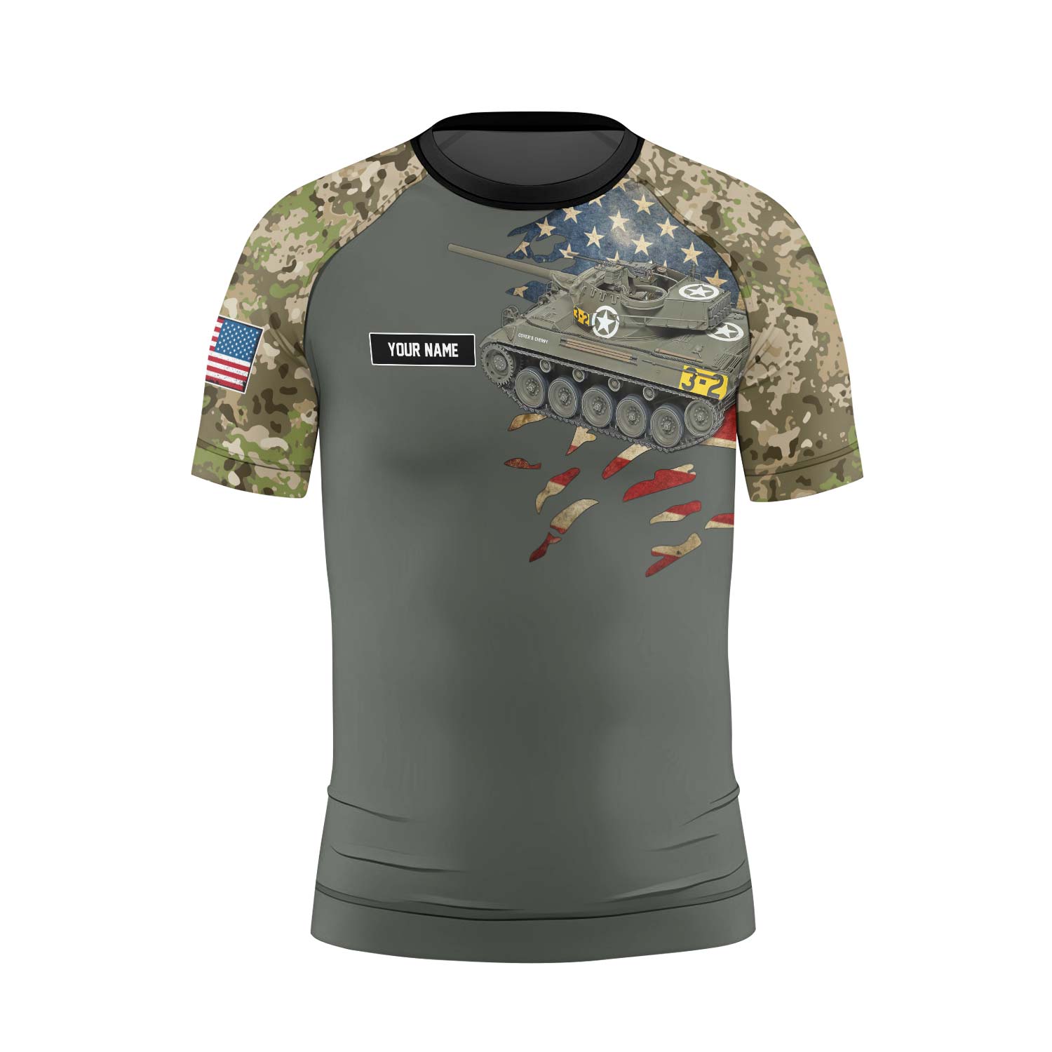 Personalized M18 Hellcat Tank Kids Rash Guard - BattleFitGear