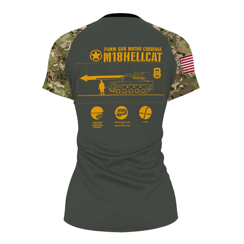 Personalized M18 Hellcat Tank Women's Short Sleeve Rash Guard - BattleFitGear