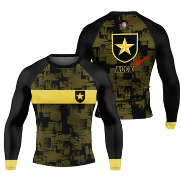 Personalized Partai Ummat Men's Long Sleeve Rash Guard - BattleFitGear