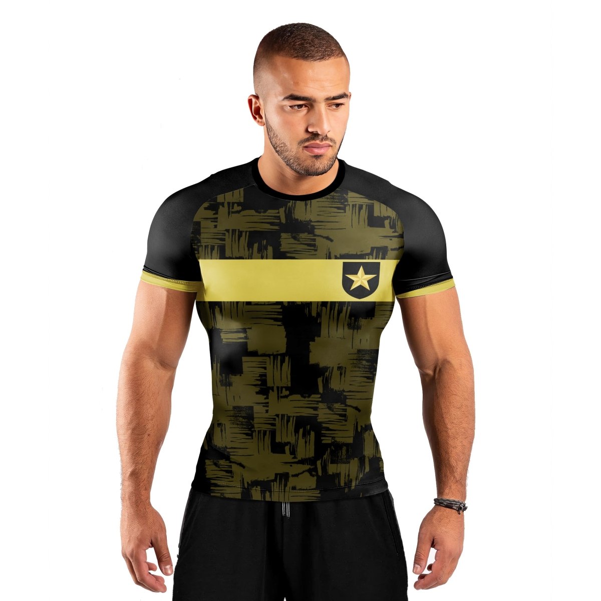 Personalized Partai Ummat Men's Short Sleeve Rash Guard - BattleFitGear